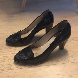 Cole Haan loafer pumps. Dark burgundy. 7.5